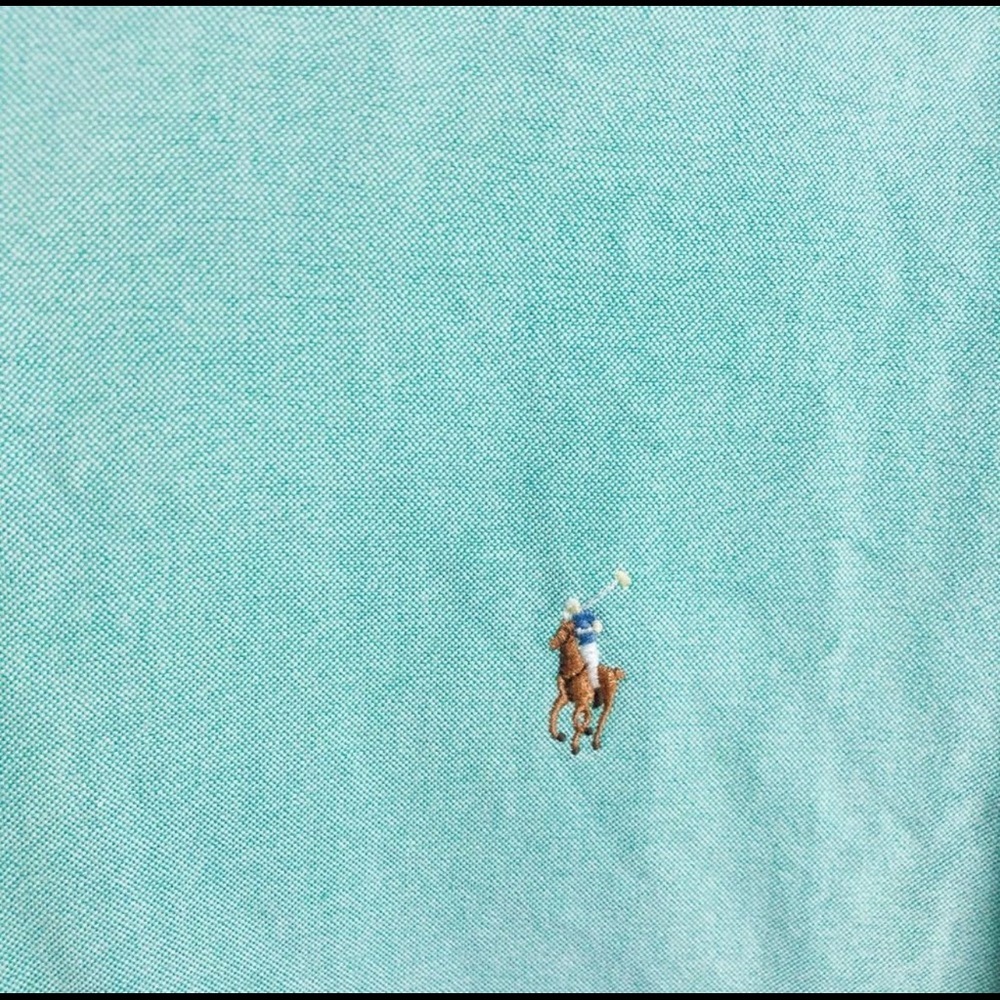 Ralph Lauren Blake Teal Cotton Button Down - Picture 3 of 4